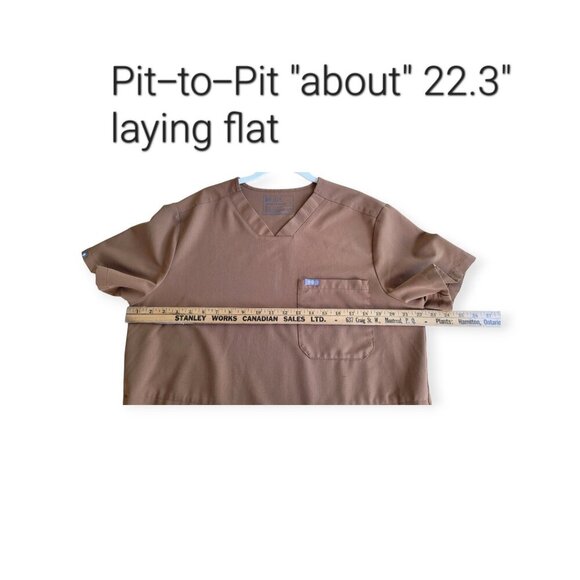 Figs Technical Collection (Unisex?) Brown (Atlantic Fall?) Scrub Top M EUC - Picture 3 of 9